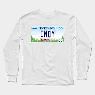 Indianapolis License Plate Long Sleeve T-Shirt